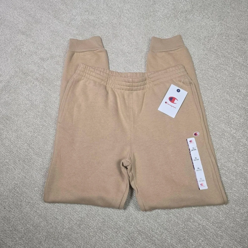 Kids Tan Champion sweatpants